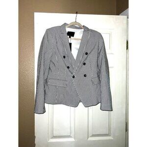 NWT Banana Republic double breasted blazer in seersucker women’s 4 striped $169